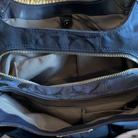 Navy blue Coach purse. - Picture 6 of 7